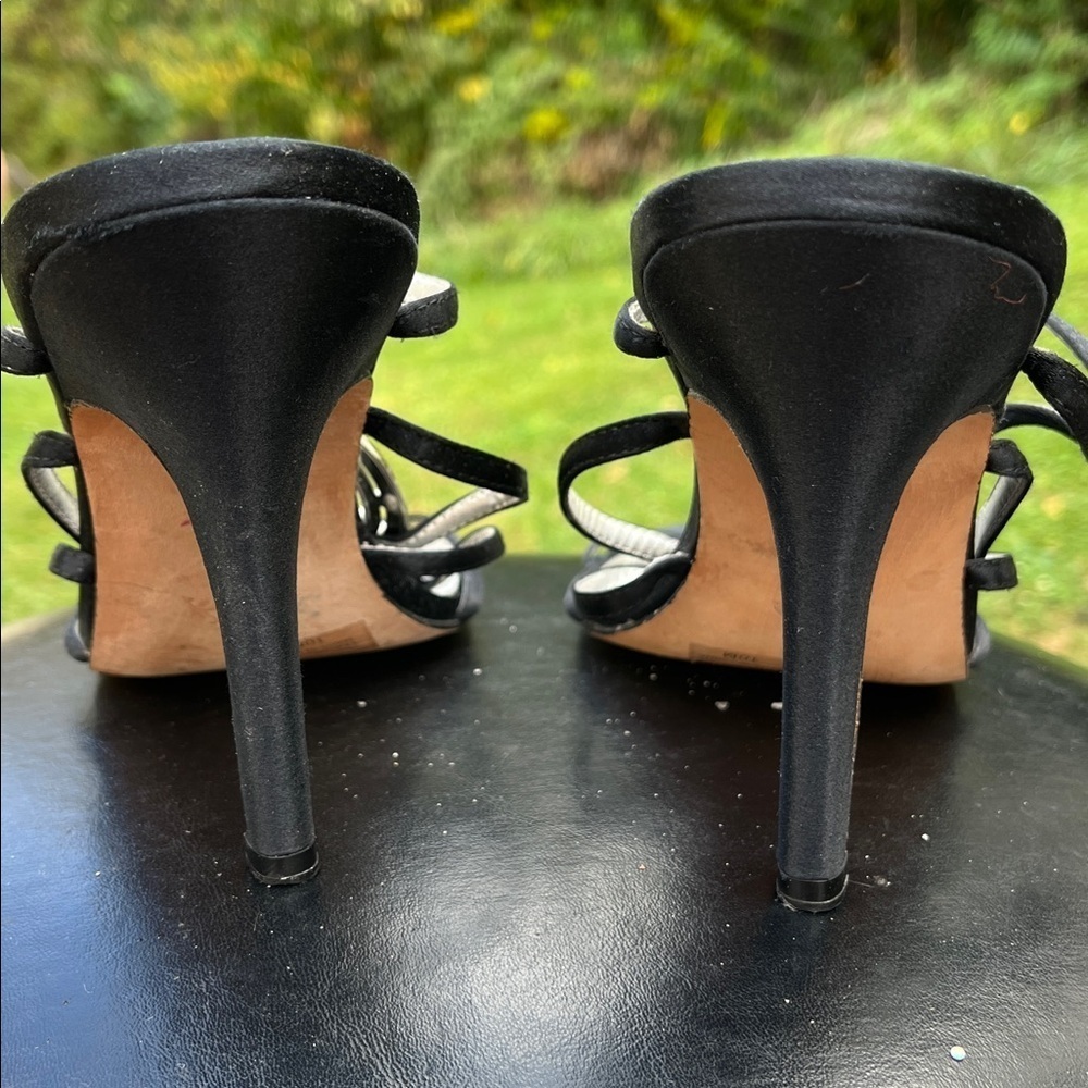 Ivanka Trump Strappy High Heels with rhinestone-embellished circular details - Picture 4 of 8